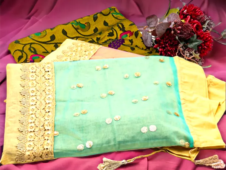 Saree Fabric Handmade Bags